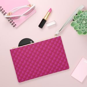 elegant quilted pink clutch bag for chic events