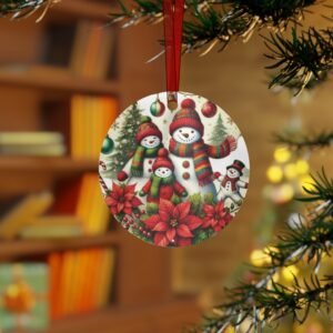 snowman holiday metal ornaments festive christmas decor