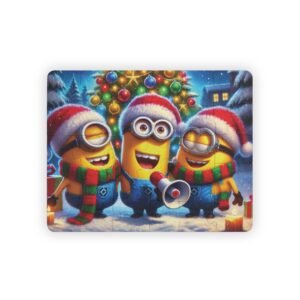 minions holiday puzzle, fun kids' 30 piece jigsaw for family bonding, seasonal gift, christmas activity, educational toy