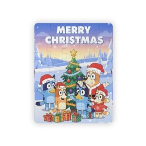 kids' christmas puzzle, holiday fun for children, family game night, gift for kids, 30 piece puzzle, merry christmas, educational toy