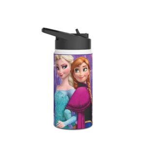 frozen princess stainless steel water bottle, kids bottle, disney thermos, travel mug, perfect for school, gifts for girls, water jug